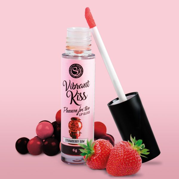 LIP GLOSS DE PASTILHA DE MORANGO VIBRANT KISS 6GR - Imagen 4