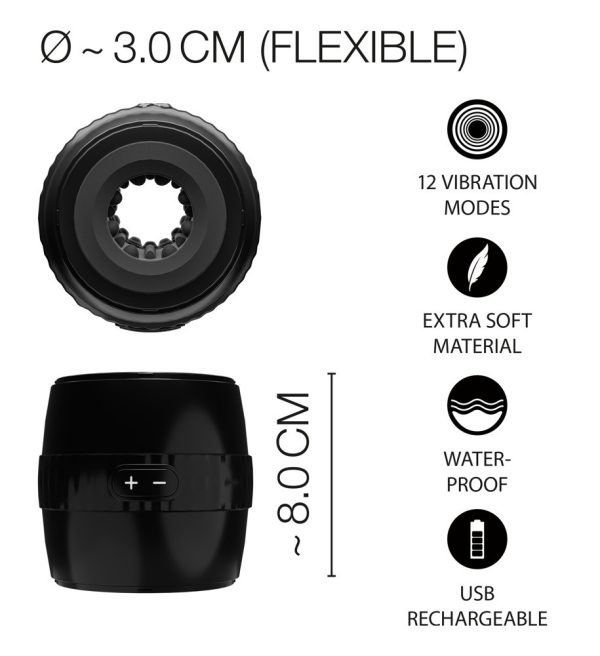 MASTURBADOR VIBRATÓRIO RECARREGÁVEL DONUT MASTURBATOR - Imagen 7