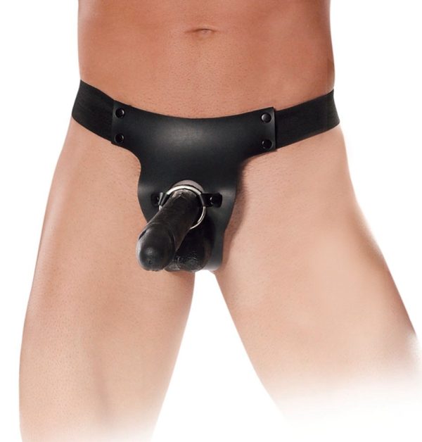 STRAP-ON OCO 8'' MR. BIG HOLLOW FETISH FANTASY SERIES PRETO - Imagen 6