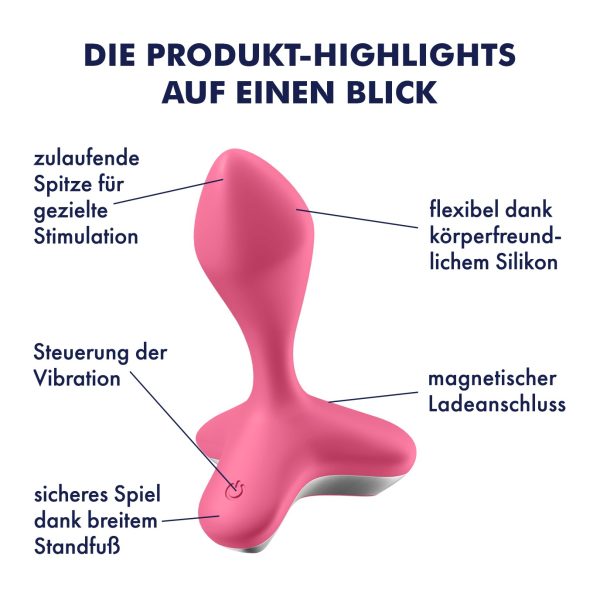 VIBRADOR ANAL GAME CHANGER SATISFYER ROSA - Imagen 9