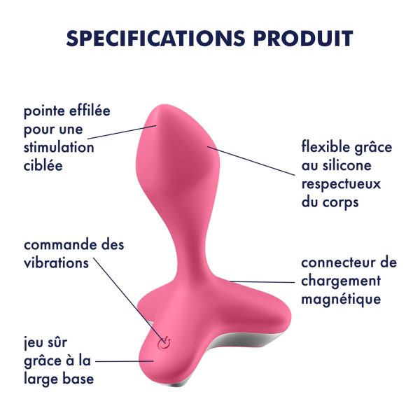 VIBRADOR ANAL GAME CHANGER SATISFYER ROSA - Imagen 10