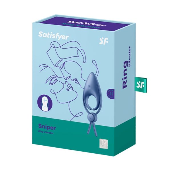 ANEL VIBRATÓRIO SNIPER SATISFYER AZUL - Imagen 5