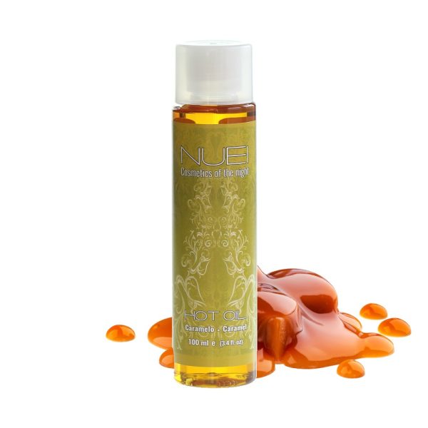 ÓLEO DE MASSAGEM COM EFEITO CALOR CARAMELO HOT OIL NUEI 100ML - Imagen 2