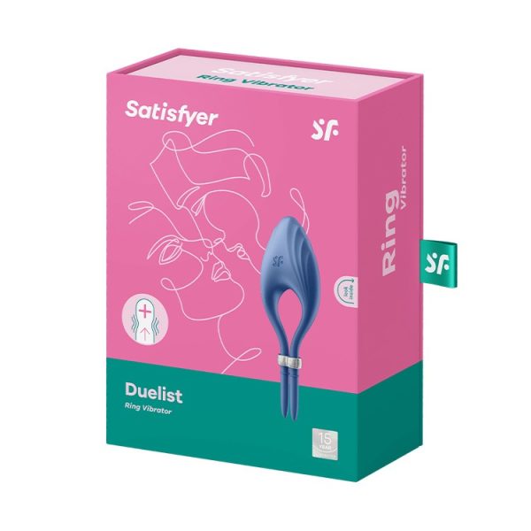 ANEL VIBRATÓRIO DUELIST SATISFYER AZUL - Imagen 5
