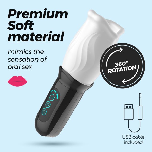 MASTURBADOR COM COPA ROTATIVA FELLATRIX CRUSHIOUS - Imagen 15
