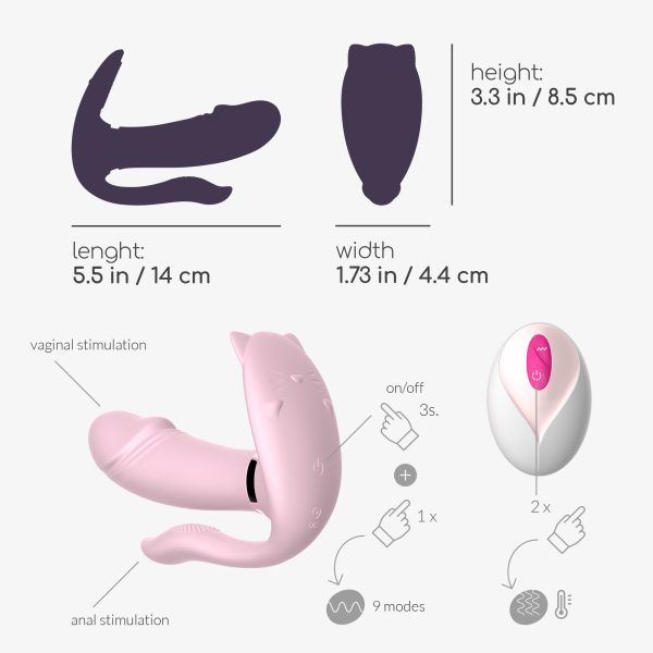 ESTIMULADOR COM CONTROLO REMOTO FRITZ CRUSHIOUS ROSA PASTEL - Imagen 9