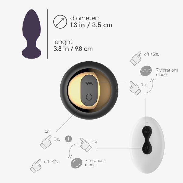 TWISTER PLUG ANAL ROTATIVO COM CONTROLO REMOTO CRUSHIOUS - Imagen 9