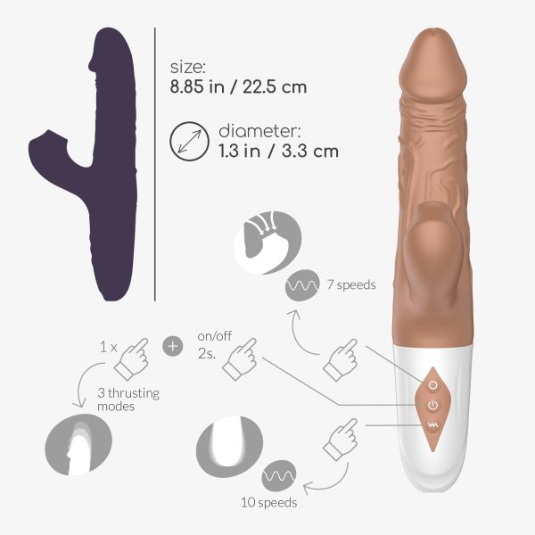 VIBRADOR REALISTA COM VAI-VEM EL MATADOR CRUSHIOUS - Imagen 9