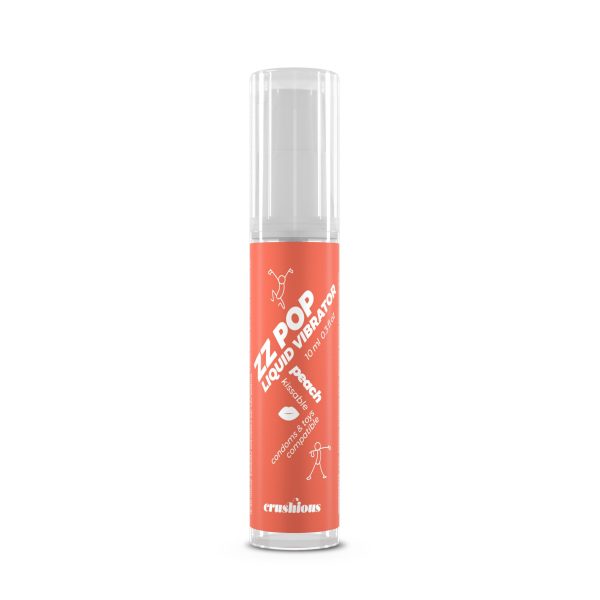 VIBRADOR LÍQUIDO ZZ POP COM AROMA PÊSSEGO 10ML CRUSHIOUS - Imagen 2