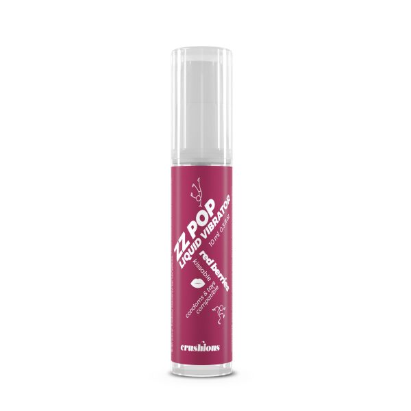 VIBRADOR LÍQUIDO ZZ POP COM AROMA FRUTOS VERMELHOS 10ML CRUSHIOUS - Imagen 2