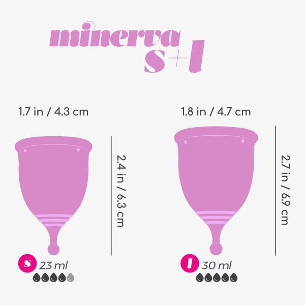 COPOS MENSTRUAIS MINERVA S + L COM BOLSA E LIMPADOR DE BRINQUEDOS 150 ML CRUSHIOUS - Imagen 8