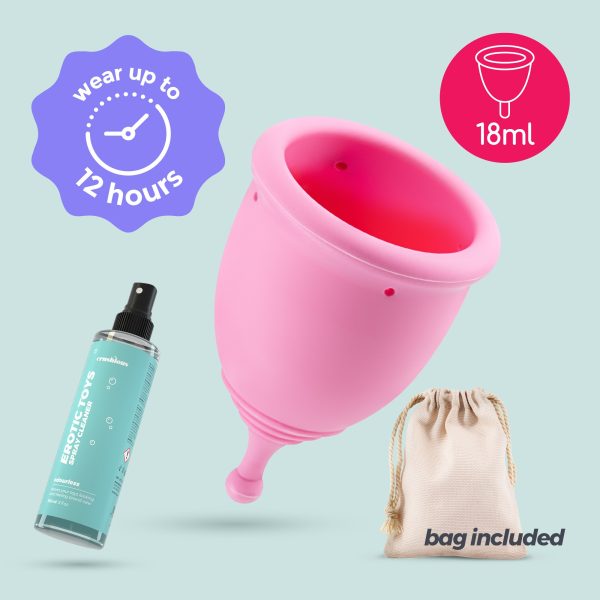COPO MENSTRUAL MINERVA XS COM BOLSA E LIMPADOR DE BRINQUEDOS 150 ML CRUSHIOUS - Imagen 13