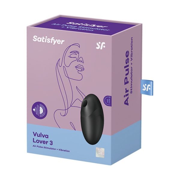 ESTIMULADOR VULVA LOVER 3 PRETO SATISFYER - Imagen 9