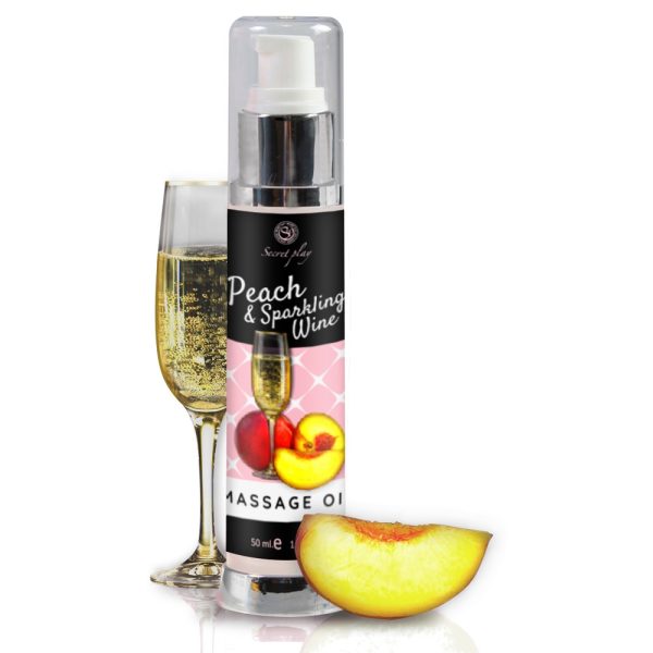 ÓLEO DE MASSAGEM PÊSSEGO CHAMPANHE SECRET PLAY 50ML - Imagen 2