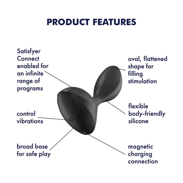 PLUG ANAL SWEET SEAL PRETO SATISFYER - Imagen 2