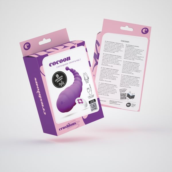 COCOON OVO VIBRATÓRIO RECARREGÁVEL COM COMANDO À DISTÂNCIA CRUSHIOUS ROXO - Imagen 8