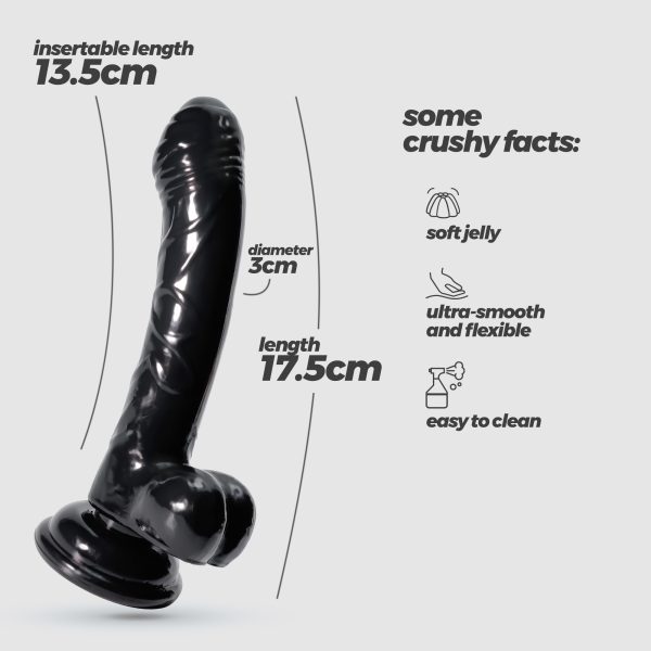 HUDINI DILDO ANAL JELLY PRETO CRUSHIOUS - Imagen 7