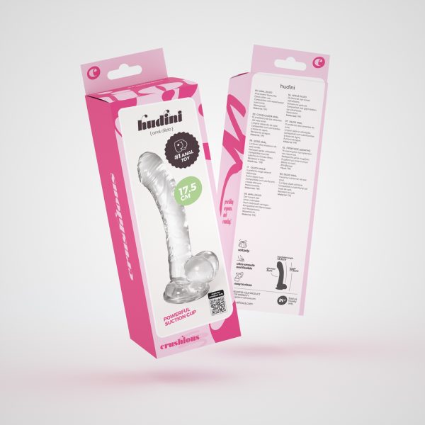 HUDINI DILDO ANAL JELLY TRANSPARENTE CRUSHIOUS - Imagen 6