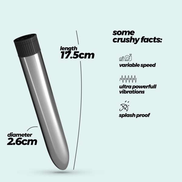 VIBRADOR CLASSIC VIBE CRUSHIOUS PRATEADO - Imagen 6