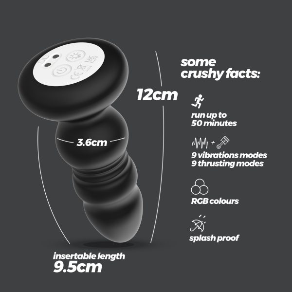 AUSTRALIS PLUG ANAL COM LED E COMANDO À DISTÂNCIA CRUSHIOUS - Imagen 9
