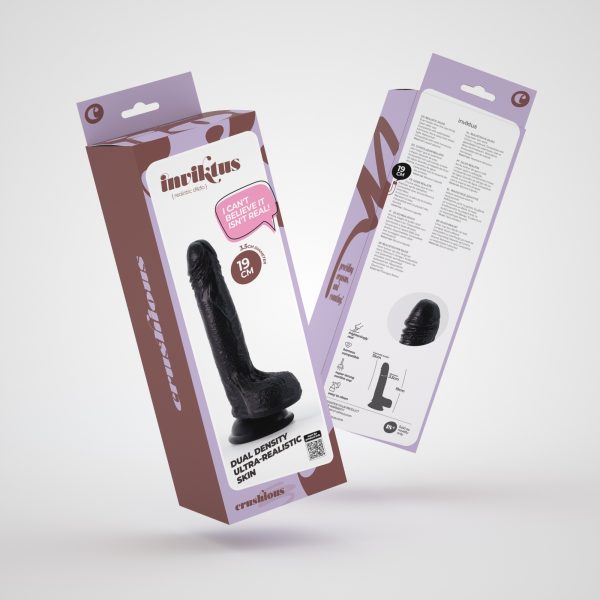 DILDO DE SILICONE LÍQUIDO INVIKTUS 7 CRUSHIOUS PRETO - Imagen 8