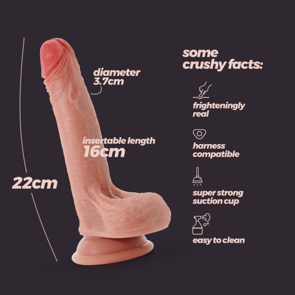 DILDO DE SILICONE LÍQUIDO INVIKTUS 8 CRUSHIOUS PELE - Imagen 7