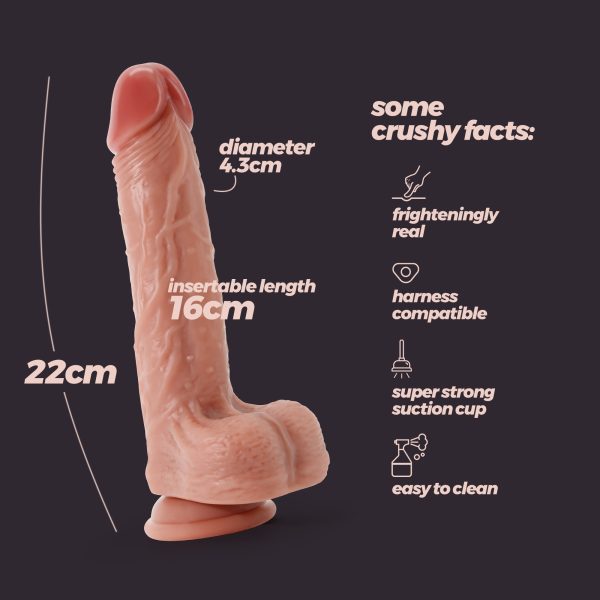 DILDO DE SILICONE LÍQUIDO INVIKTUS 8,5 CRUSHIOUS PELE - Imagen 7