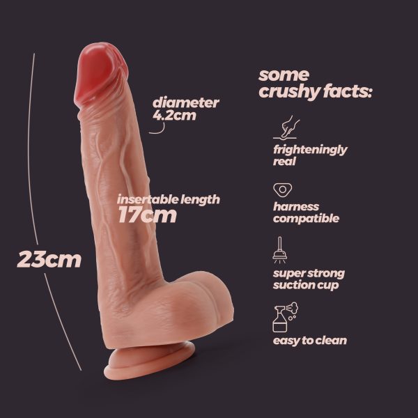 DILDO DE SILICONE LÍQUIDO INVIKTUS 9 CRUSHIOUS PELE - Imagen 7