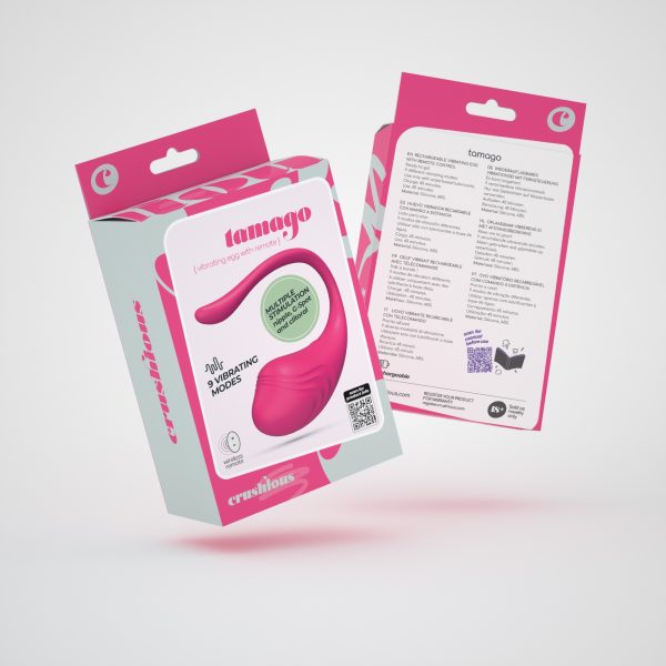 OVO VIBRATÓRIO RECARREGÁVEL COM COMANDO TAMAGO CRUSHIOUS ROSA - Imagen 9