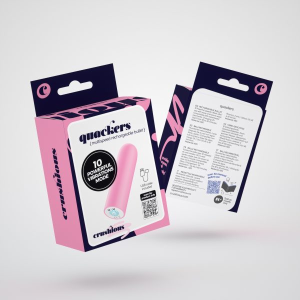QUACKERS BALA VIBRATÓRIA RECARREGÁVEL POR USB ROSA CRUSHIOUS - Imagen 8