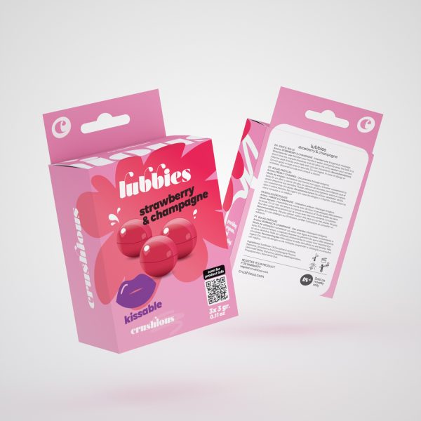 LUBBIES BOLINHAS DE ÓLEO BEIJÁVEIS MORANGO & CHAMPANHE CRUSHIOUS - Imagen 3