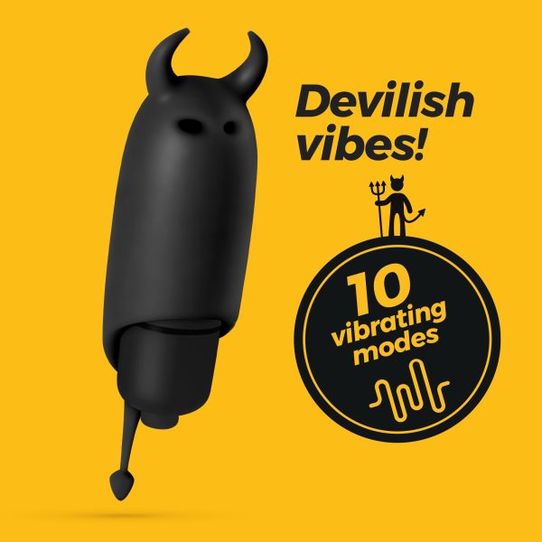 O-PET DIABO COM BALA DE 10 VIBRAÇÕES PRETO CRUSHIOUS - Imagen 12
