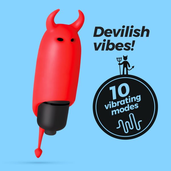 O-PET DIABO COM BALA DE 10 VIBRAÇÕES VERMELHO CRUSHIOUS - Imagen 12