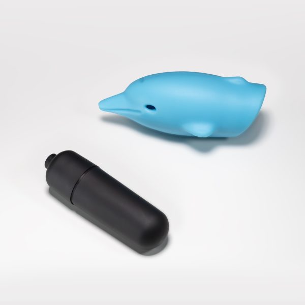 O-PET GOLFINHO COM BALA DE 10 VIBRAÇÕES AZUL CRUSHIOUS - Imagen 9