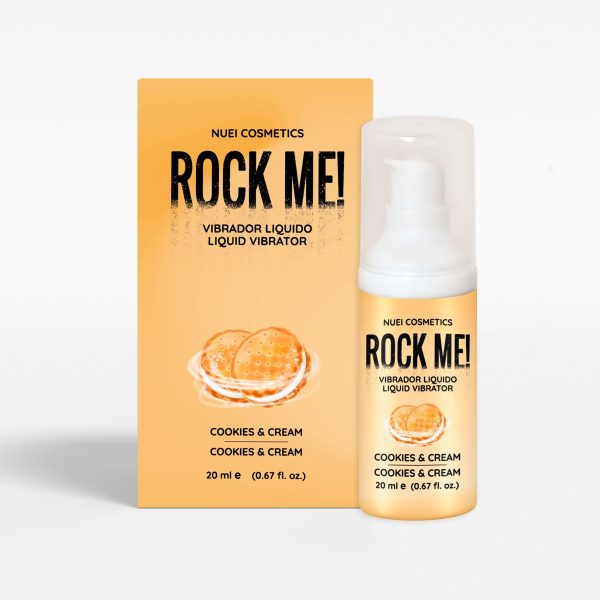 ROCK ME! VIBRADOR LÍQUIDO BISCOITO E NATA 20 ML NUEI - Imagen 3