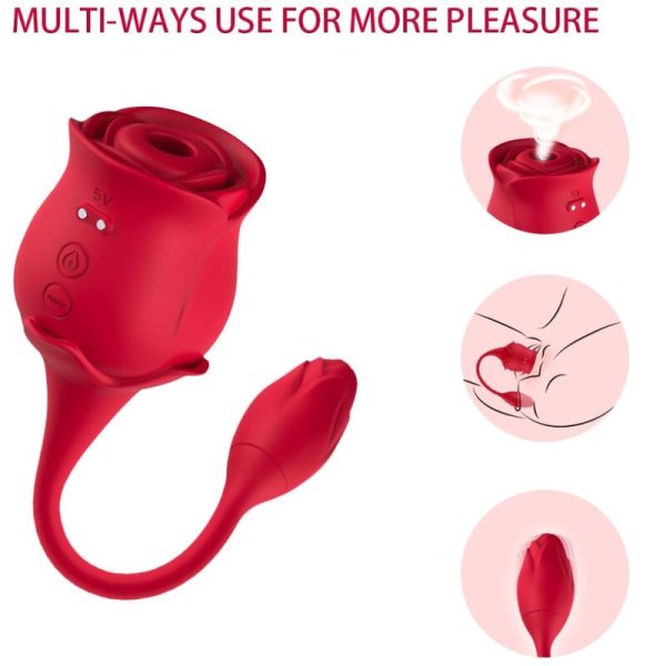 ARMONY - PINK LICKING VIBRANDO DE CLIT & VIBRADOR VERMELHO - Imagen 5