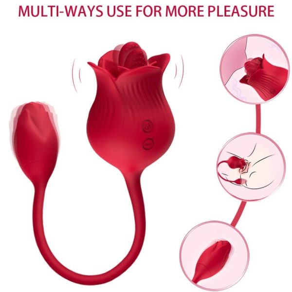 ARMONY - VIBRADOR ROSA CON COLA VERMELHO - Imagen 2