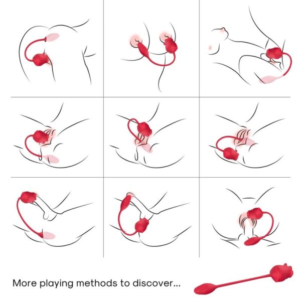 ARMONY - ESTIMULADOR E VIBRADOR ROSA COLA VERMELHO - Imagen 2