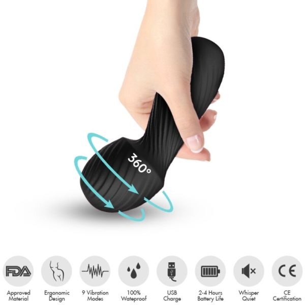 ARMONY - DAZZLE MASSAGER E VIBRADOR PEQUENO PRETO - Imagen 2