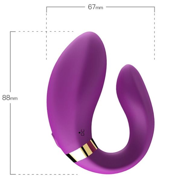 ARMONY - VIBRADOR CRESCENTE PARA CASAIS COM CONTROLE REMOTO ROXO - Imagen 3
