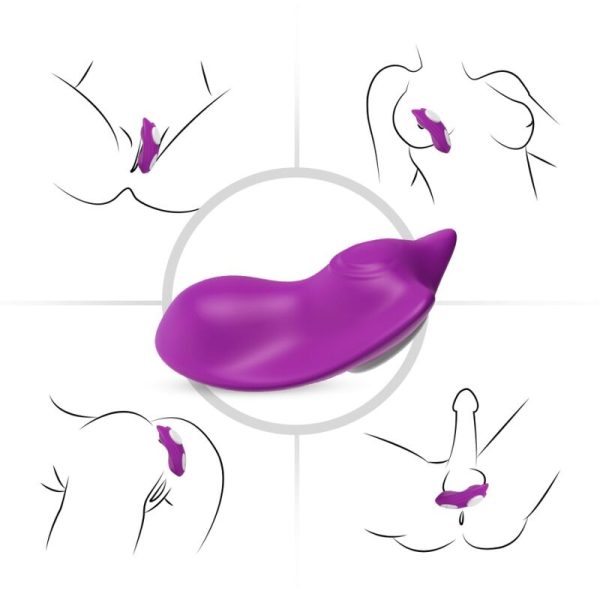 ARMONY - CALÇA VIBRADORA BUTTERFLY WEARABLE CONTROLE REMOTO ROXO - Imagen 2
