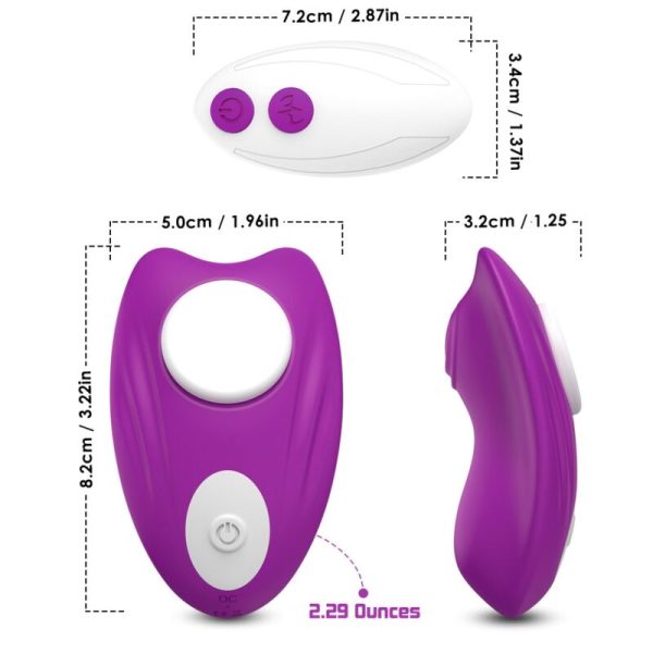 ARMONY - CALÇA VIBRADORA BUTTERFLY WEARABLE CONTROLE REMOTO ROXO - Imagen 3