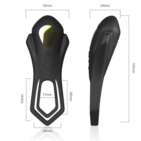 ARMONY - VIBRADOR ROADSTER ANEL DUPLO CONTROLE REMOTO PRETO - Imagen 3