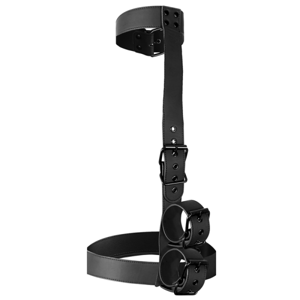 FETISH SUBMISSIVE BONDAGE - CONJUNTO DE RESTRAINT CORPORAL DE COLAR E PULSO - Imagen 4