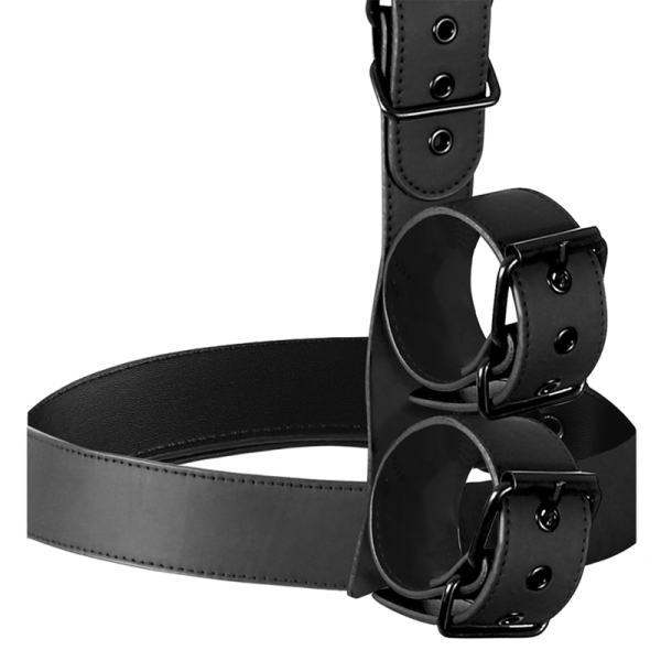 FETISH SUBMISSIVE BONDAGE - CONJUNTO DE RESTRAINT CORPORAL DE COLAR E PULSO - Imagen 6