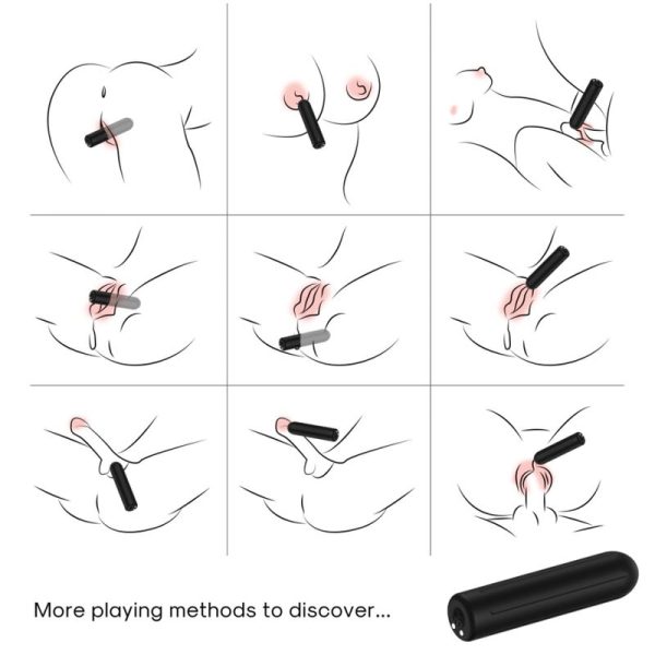 ARMONY - WARHEAD VIBRADOR BALA CONTROLE REMOTO PRETO 2 CM X 8.8 CM - Imagen 4