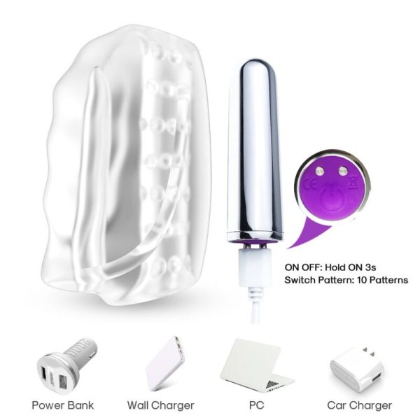 ARMONY - MASTER MASTURBADOR E VIBRADOR TRANSPARENTE - Imagen 3