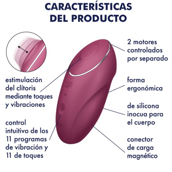 SATISFYER - TAP & CLIMAX 1 VIBRADOR LAY-ON - Imagen 5