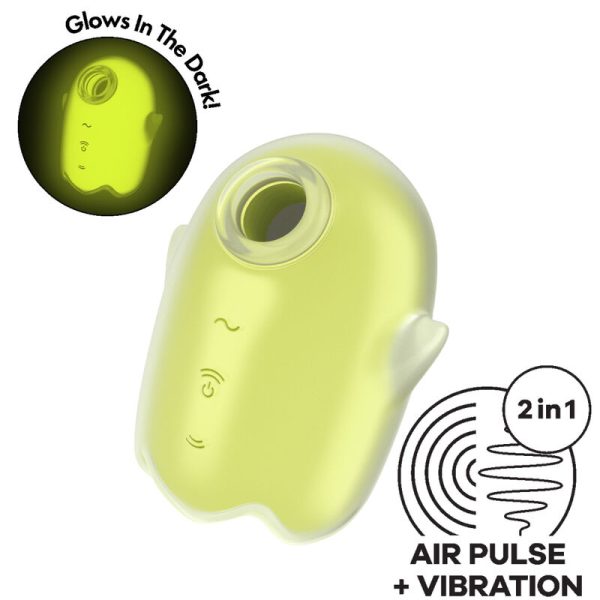 SATISFYER - GLOWING GHOST AIR PULSE & VIBRADOR AMARELO - Imagen 4