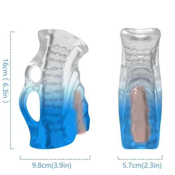 ARMONY - MASTURBADOR DEDO E VIBRADOR GRADIENTE AZUL - Imagen 3